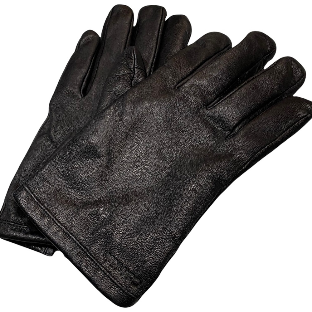 Calvin Klein Black Leather Gloves